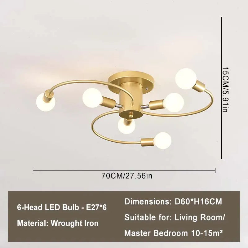 The Meridian Multi-Head Ceiling Light
