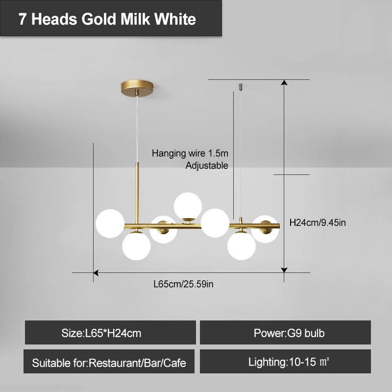 The Eira Nordic Glass Chandelier