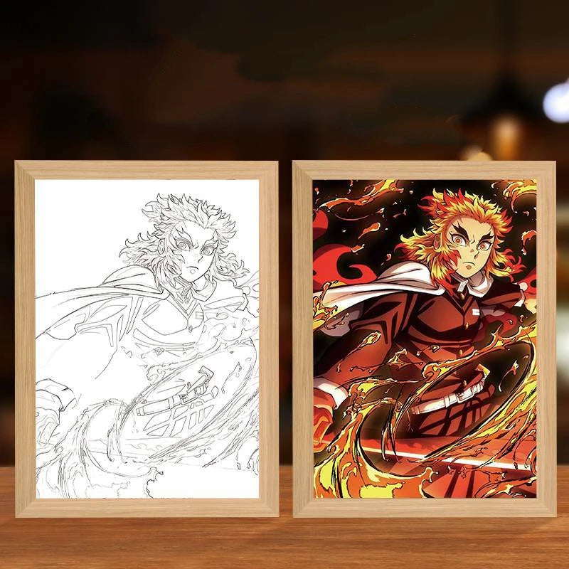 ⚔️🔥 Demon Slayer LED Light Frame – Awaken the Power of the Hashira! 🌙💨