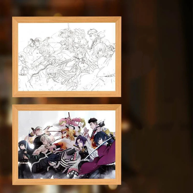 ⚔️🔥 Demon Slayer LED Light Frame – Awaken the Power of the Hashira! 🌙💨