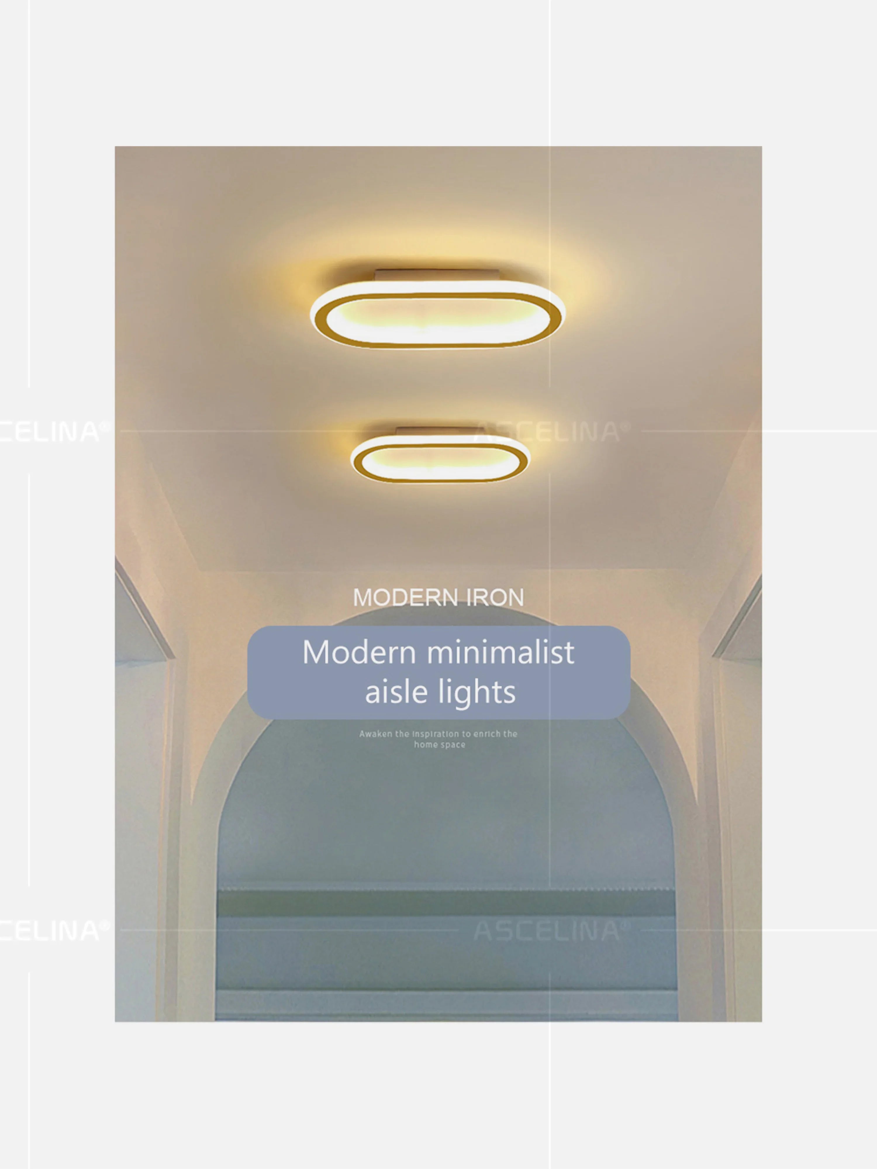 DARHYN - Modern LED Ceiling Light Oval Black