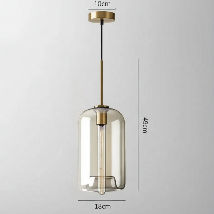 The Amber Horizon Glass Pendant Series