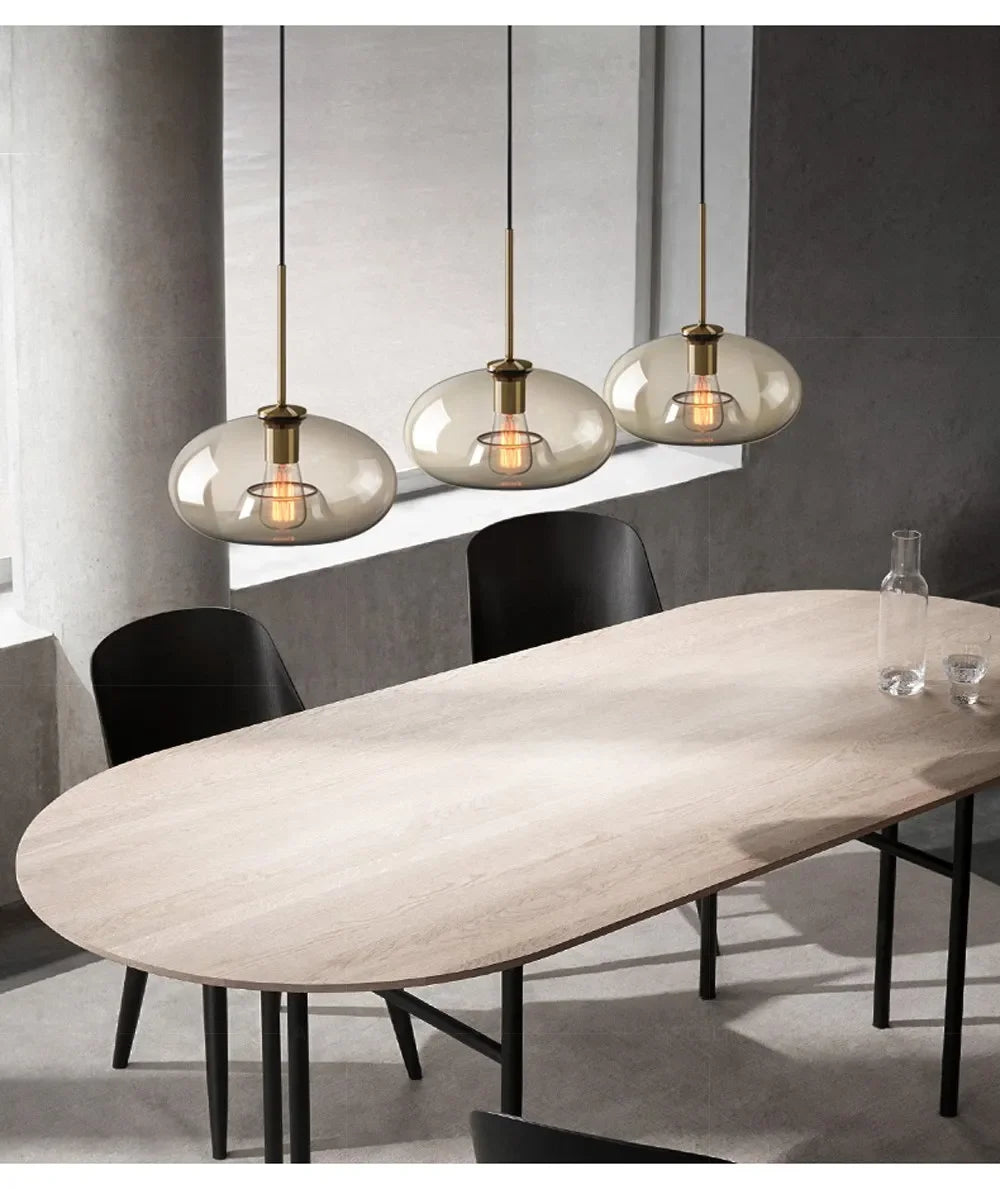 The Amber Horizon Glass Pendant Series