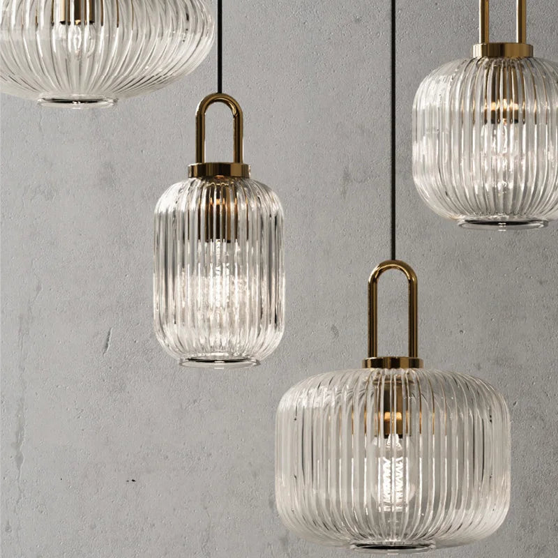 The Celine Ribbed Glass Pendant