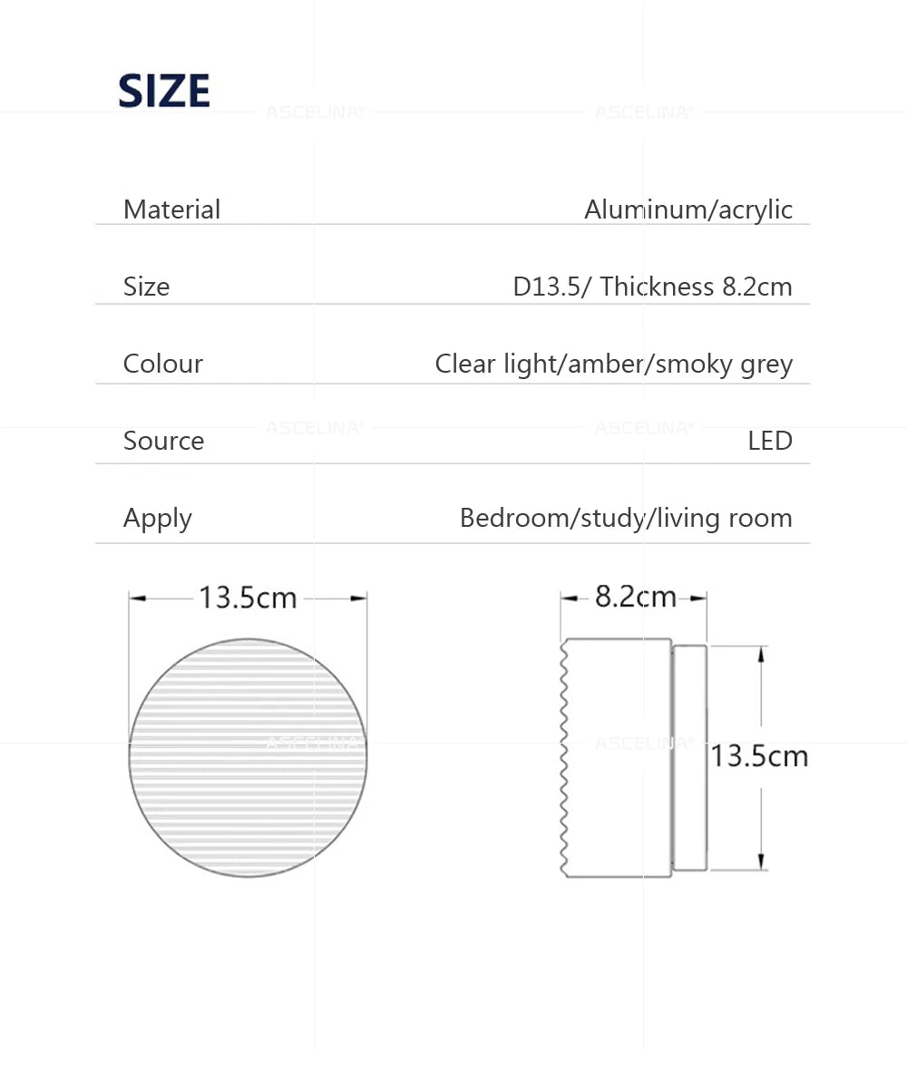 DARHYN - LED Wall Lamp Amber Jelly