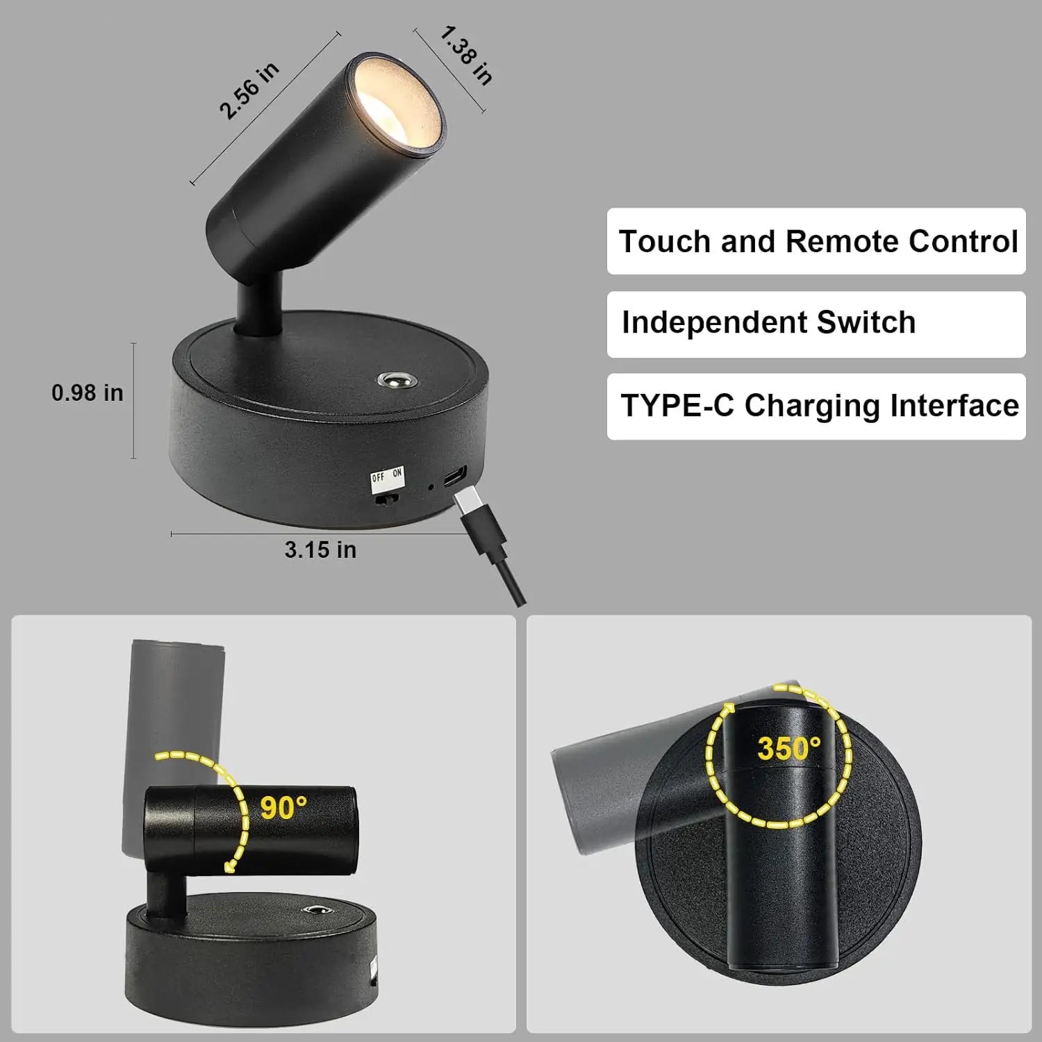 DARHYN - Recharge LED Wall Lamp Magnetic Attraction
