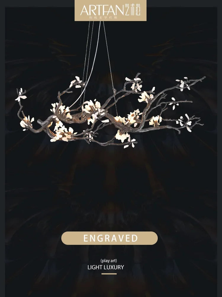 All Copper LED Creative Branch Chandelier