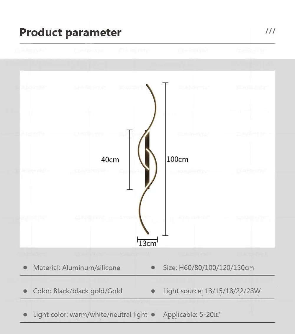 DARHYN - LED Wall Lamp Minimalist Long Strip