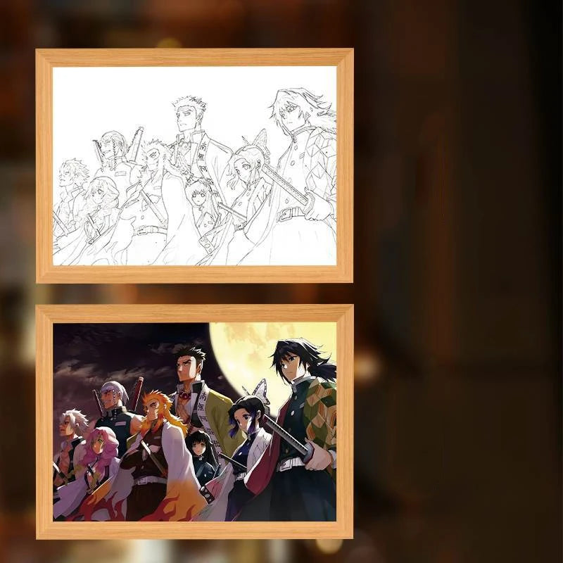 ⚔️🔥 Demon Slayer LED Light Frame – Awaken the Power of the Hashira! 🌙💨