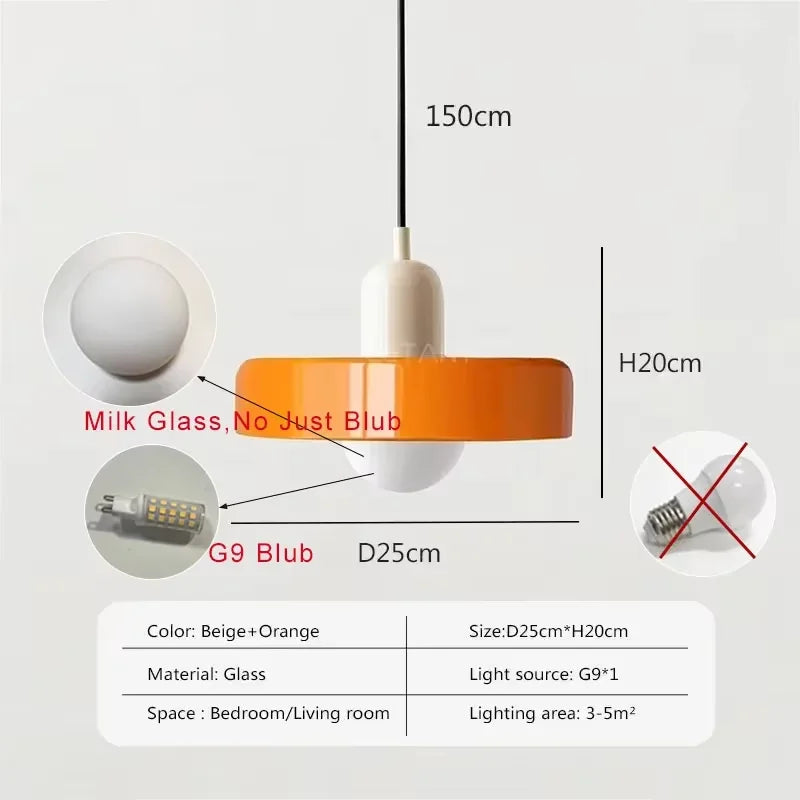 Macaron Glass Hanging Lamp