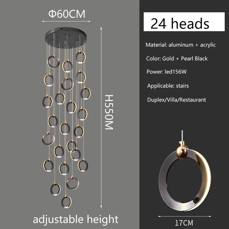 The Rings of Eclipse Modern Luxury Chandelier