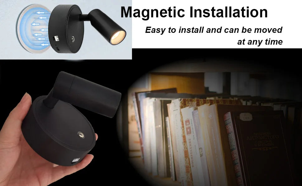 DARHYN - Recharge LED Wall Lamp Magnetic Attraction