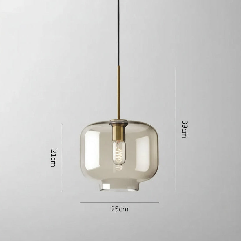 The Amber Horizon Glass Pendant Series