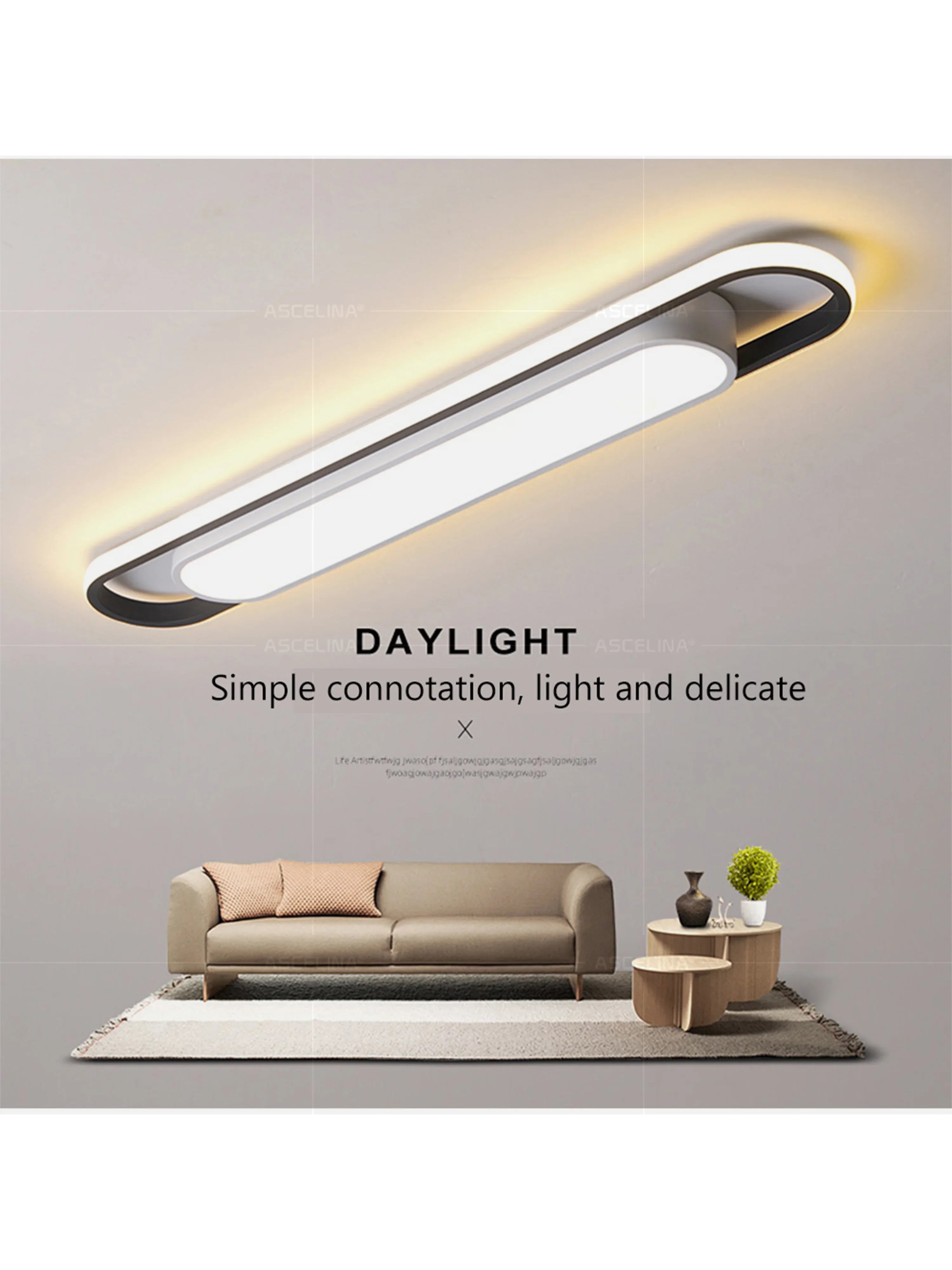 DARHYN - Modern LED Ceiling Light Oval Black