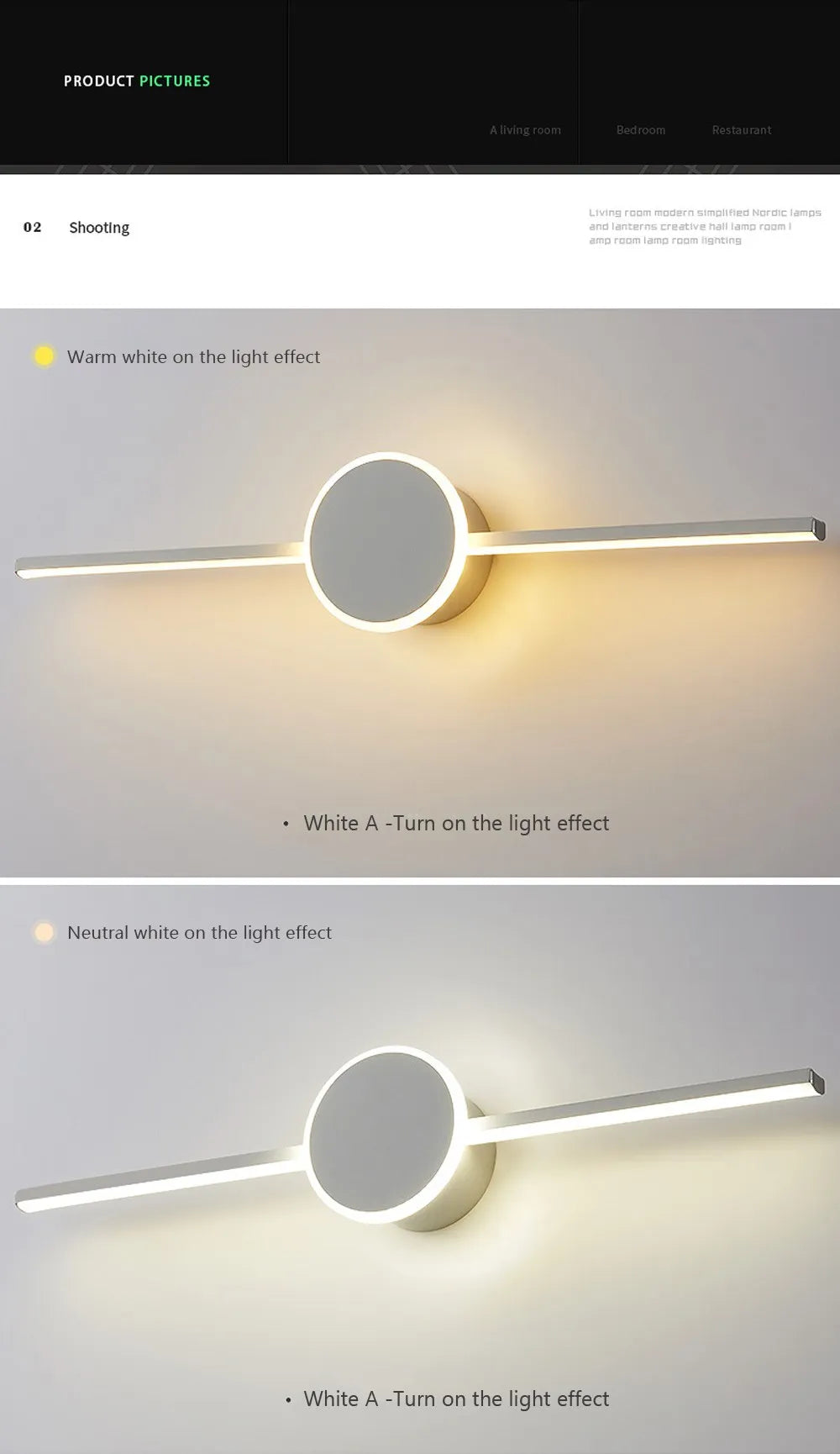 DARHYN - LED Wall Lamps Mirror Headlights