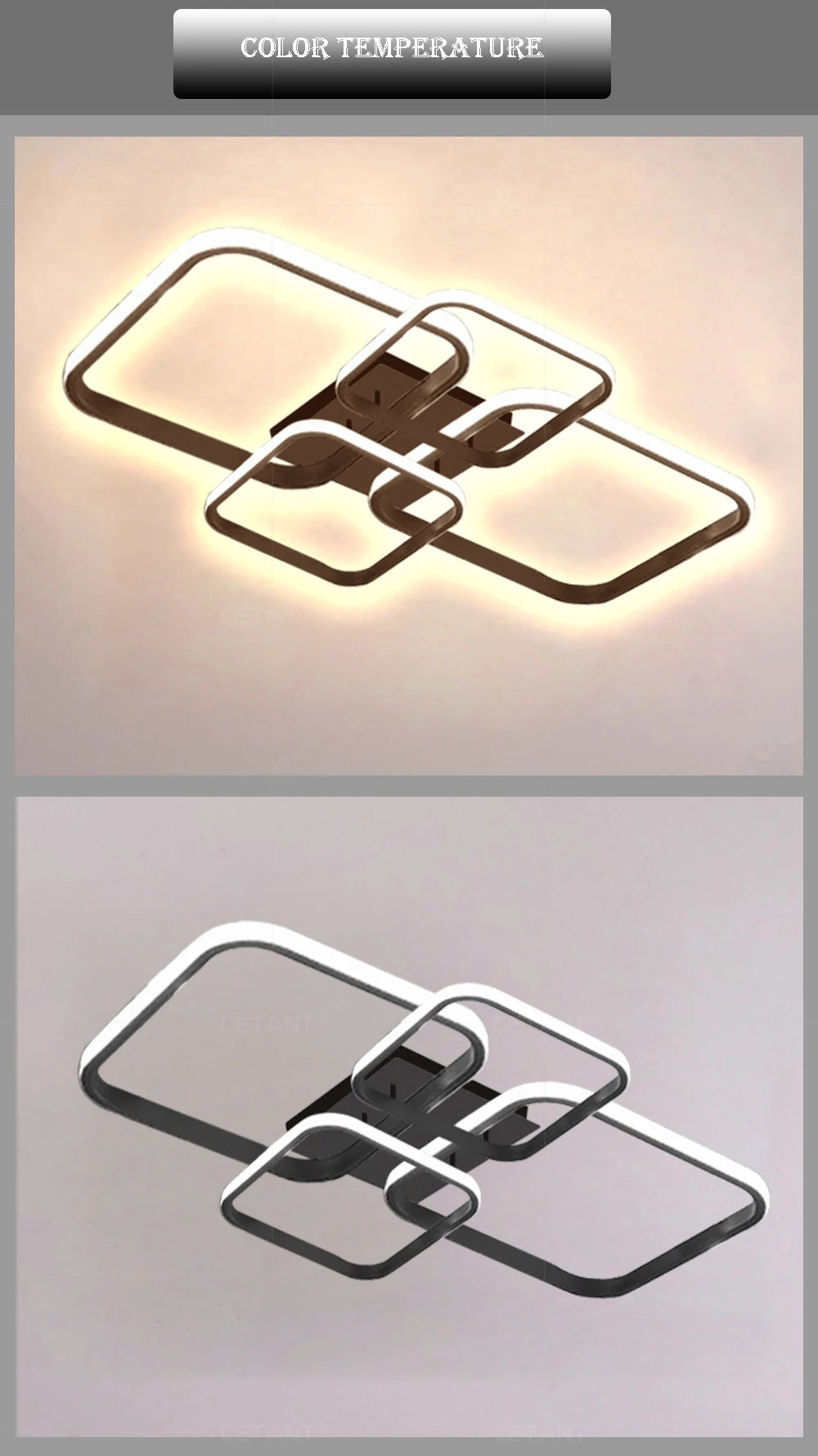 DARHYN - LED Ceiling Light 4 Squares