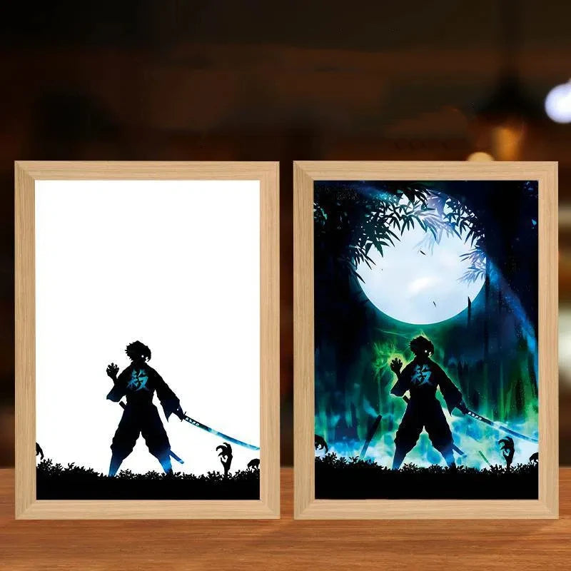 ⚔️🔥 Demon Slayer LED Light Frame – Awaken the Power of the Hashira! 🌙💨