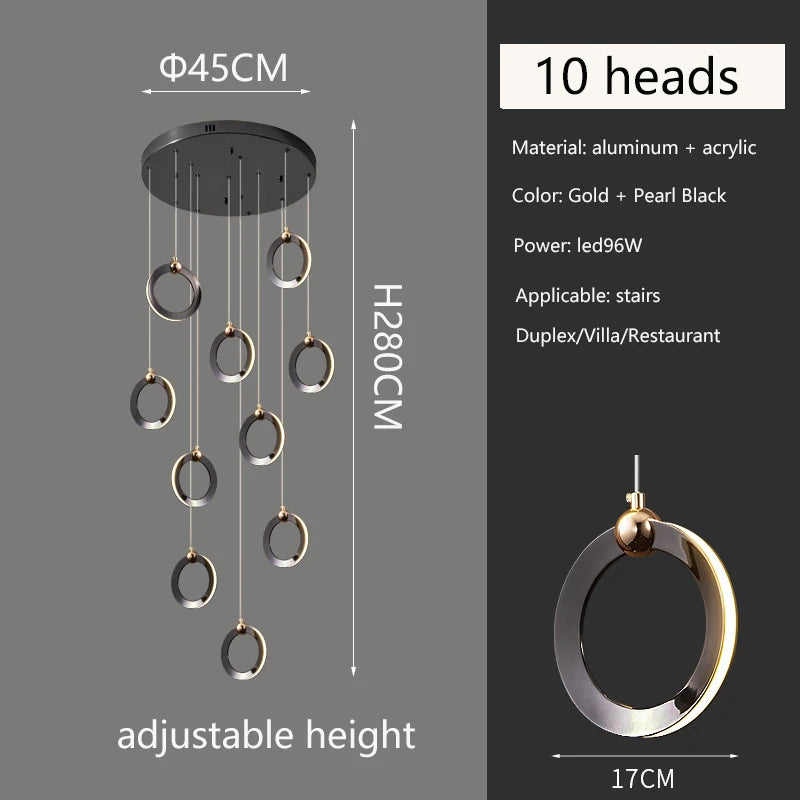 The Rings of Eclipse Modern Luxury Chandelier