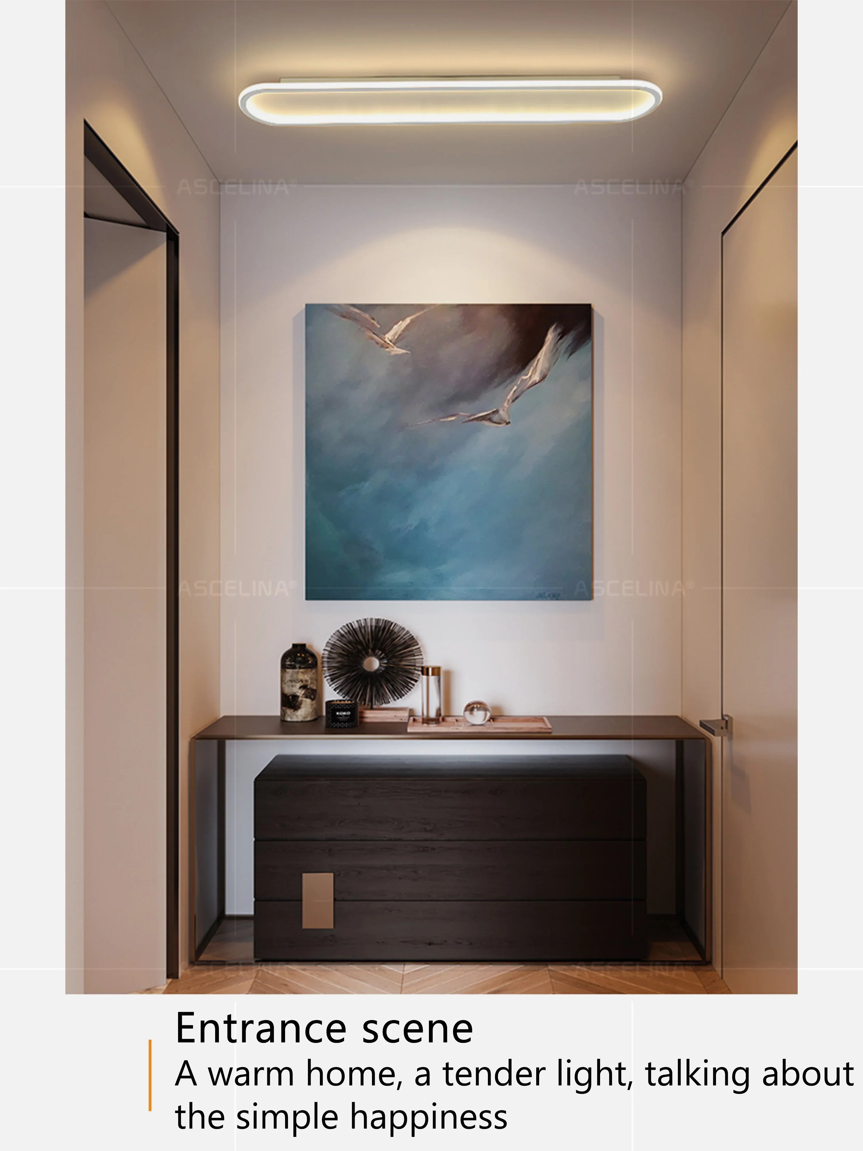 DARHYN - Modern LED Ceiling Light Oval Black