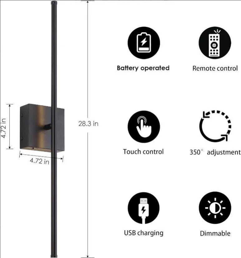 DARHYN - LED Rechargeable Detachable Wall Light