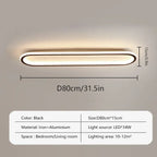 DARHYN - Modern LED Ceiling Light Oval Black