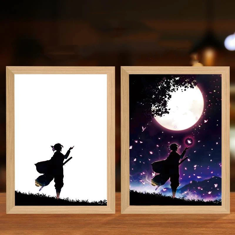 ⚔️🔥 Demon Slayer LED Light Frame – Awaken the Power of the Hashira! 🌙💨