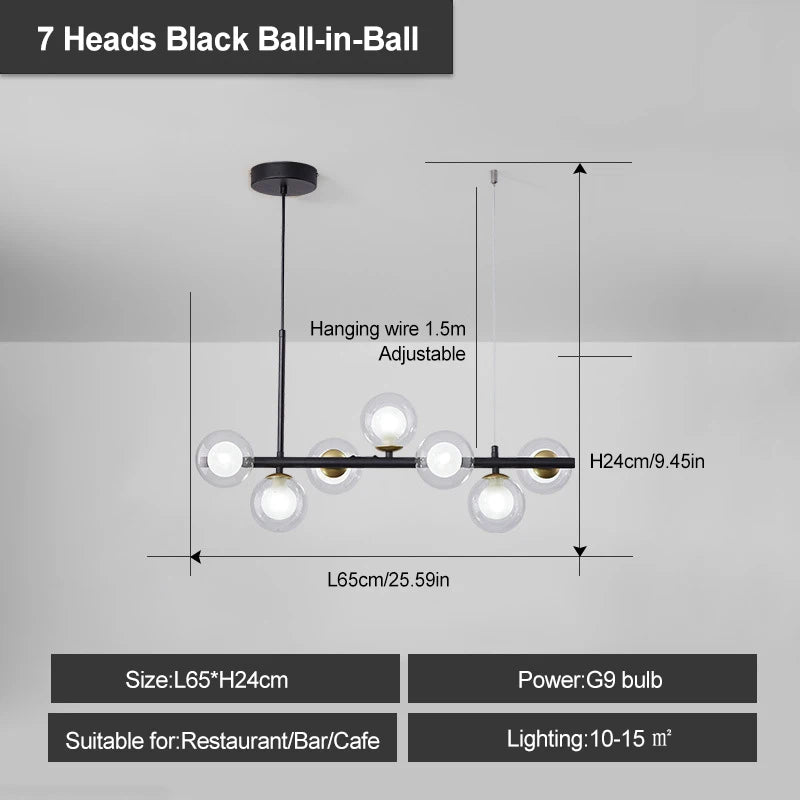 The Eira Nordic Glass Chandelier