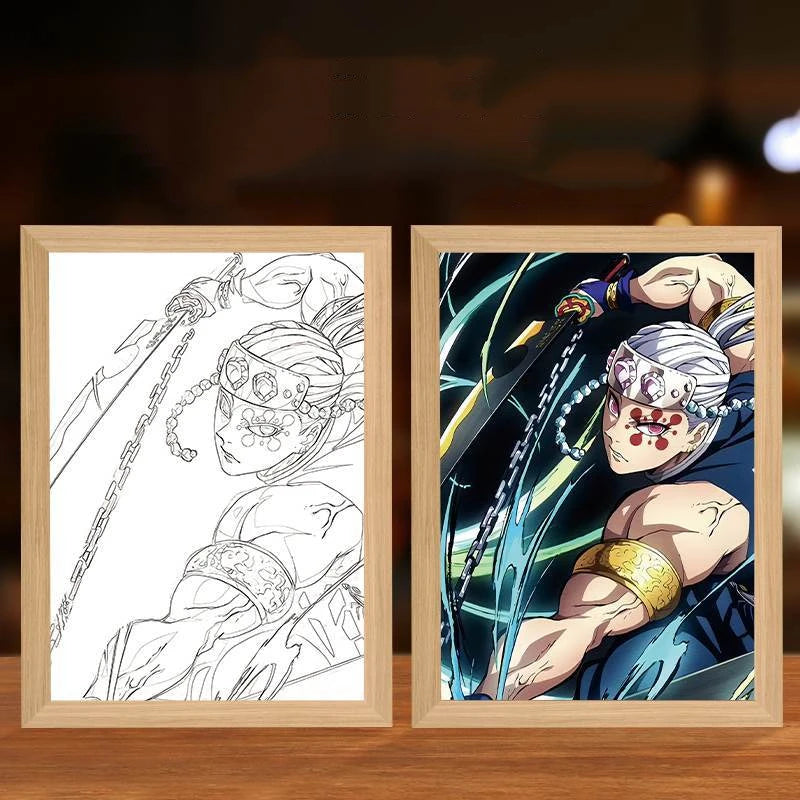⚔️🔥 Demon Slayer LED Light Frame – Awaken the Power of the Hashira! 🌙💨