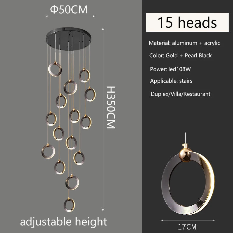 The Rings of Eclipse Modern Luxury Chandelier