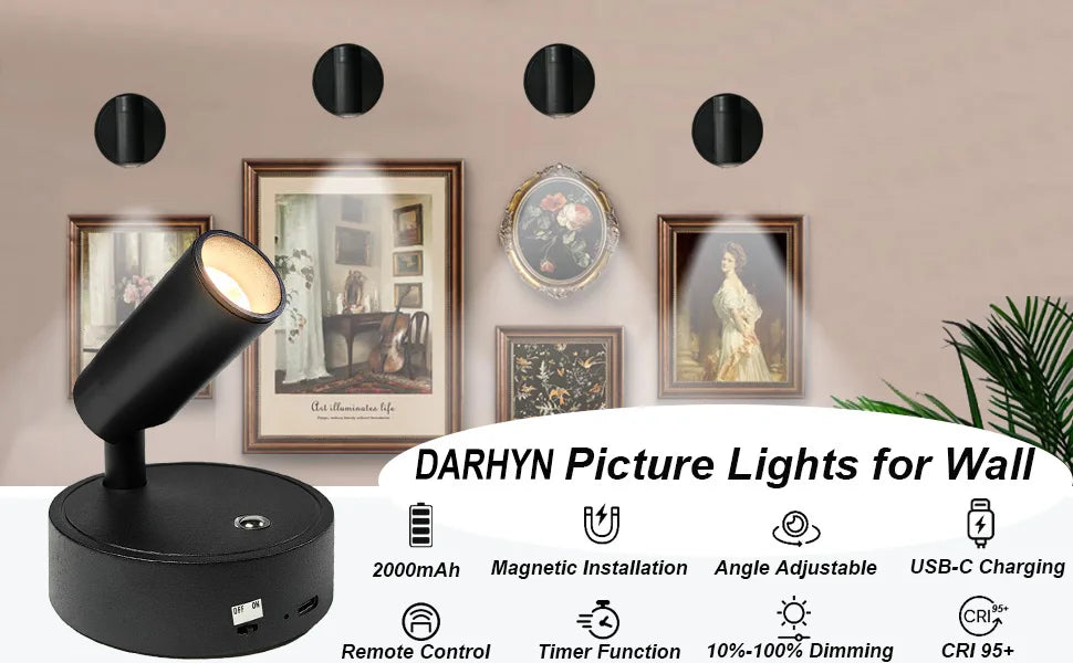 DARHYN - Recharge LED Wall Lamp Magnetic Attraction