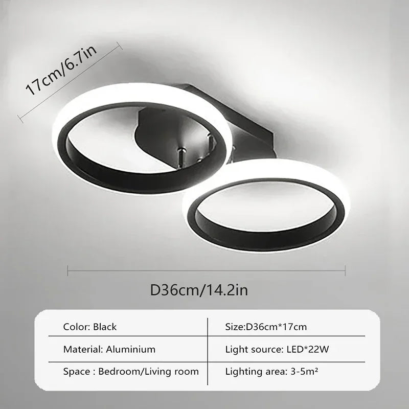 DARHYN - LED Modern Ceiling Light Round Square