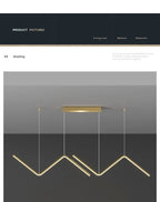 DARHYN - Pendant Light Nodic Gold Hanging Chandelier