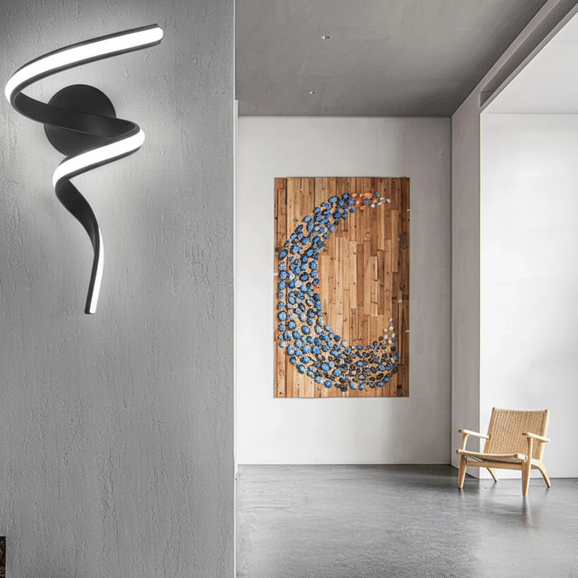 The Helix Modern Spiral LED Sconce