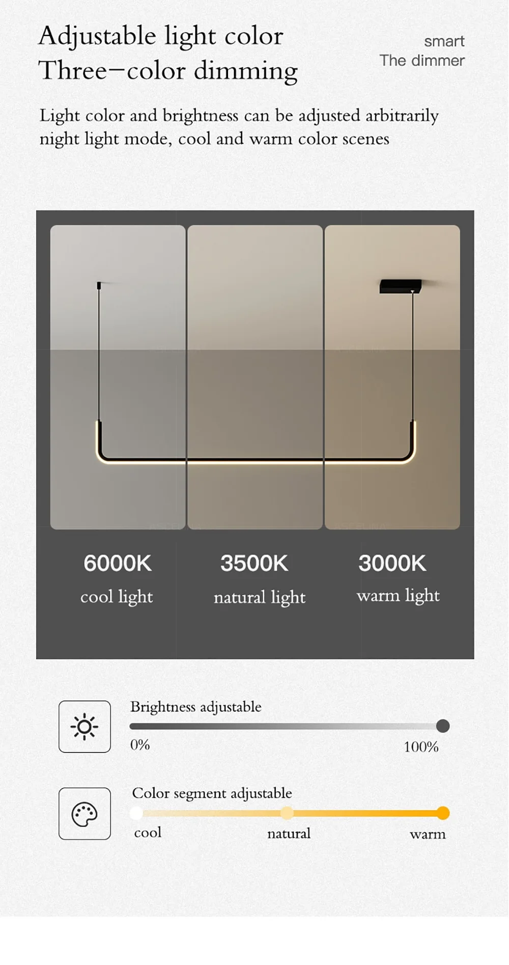 DARHYN - LED Strip Chandelier Light