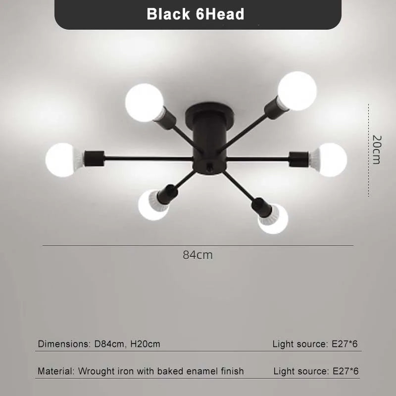 The Meridian Multi-Head Ceiling Light