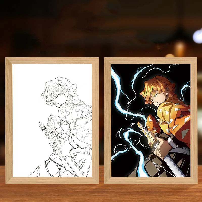 ⚔️🔥 Demon Slayer LED Light Frame – Awaken the Power of the Hashira! 🌙💨