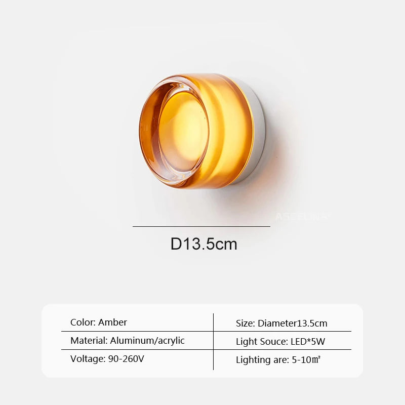 DARHYN - LED Wall Lamp Amber Jelly