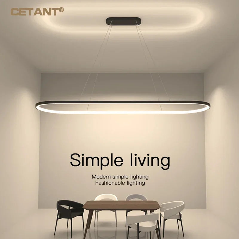 DARHYN - Modern LED Oval Overhead Pendant Light