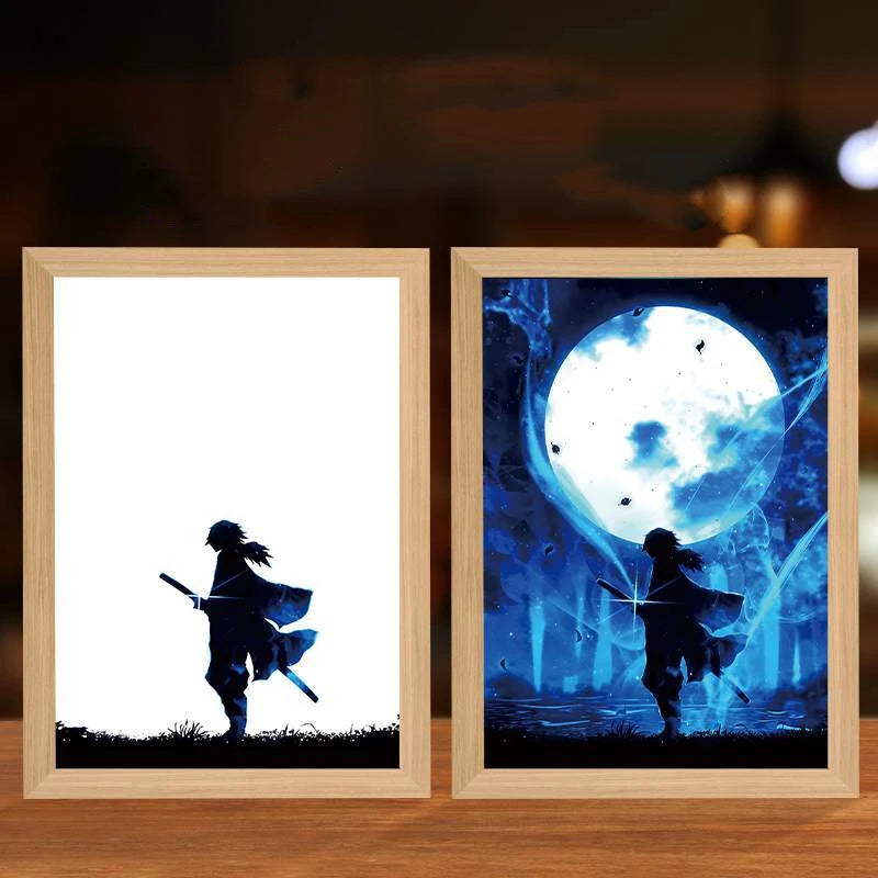 ⚔️🔥 Demon Slayer LED Light Frame – Awaken the Power of the Hashira! 🌙💨