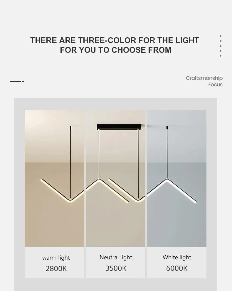 DARHYN - Pendant Light Nodic Gold Hanging Chandelier