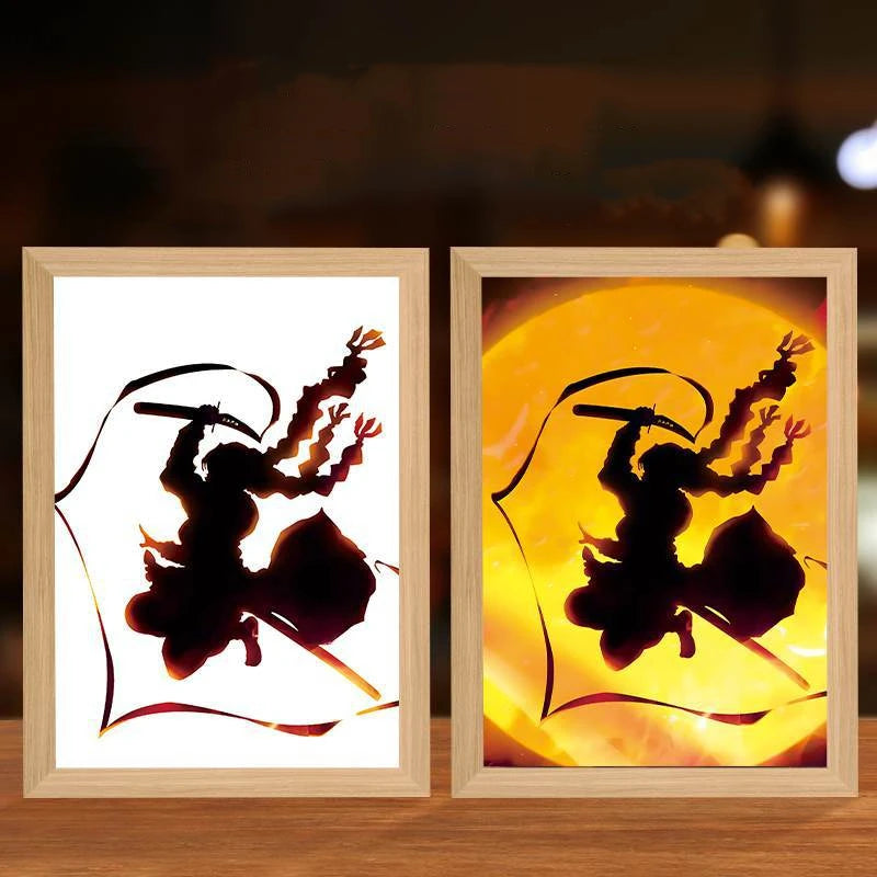 ⚔️🔥 Demon Slayer LED Light Frame – Awaken the Power of the Hashira! 🌙💨