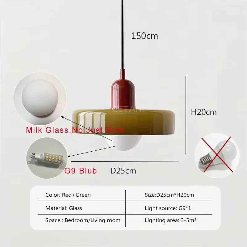 Macaron Glass Hanging Lamp