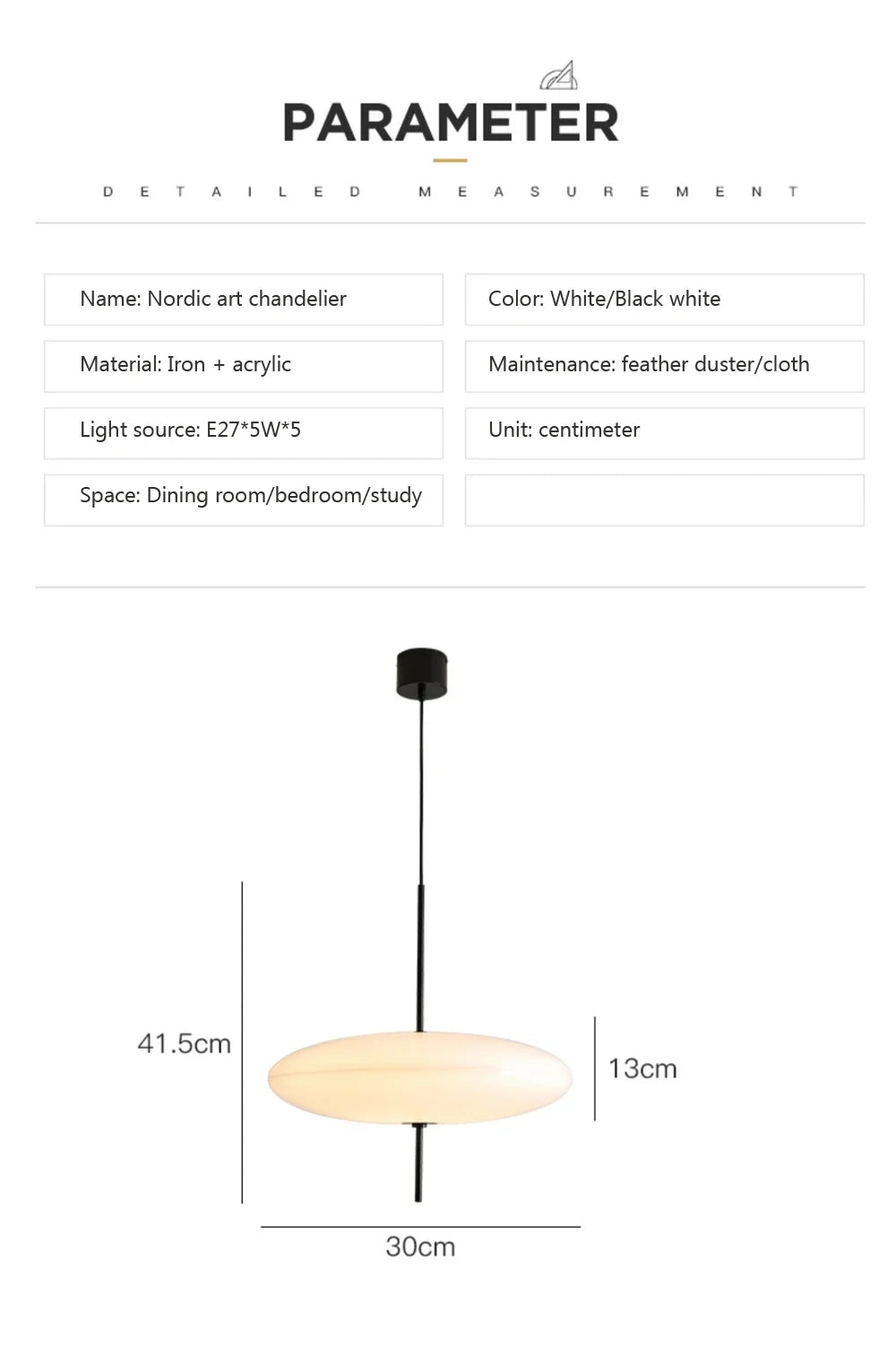 DARHYN - Nordic LED Pendant Light Flying Saucer