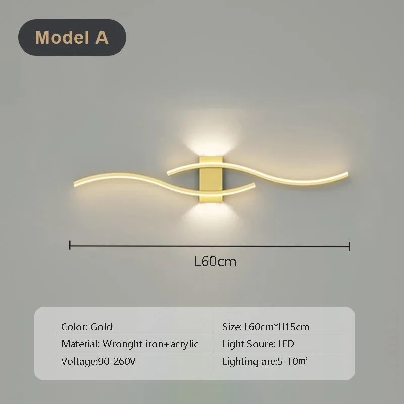 DARHYN - LED Double Curve Wall Light