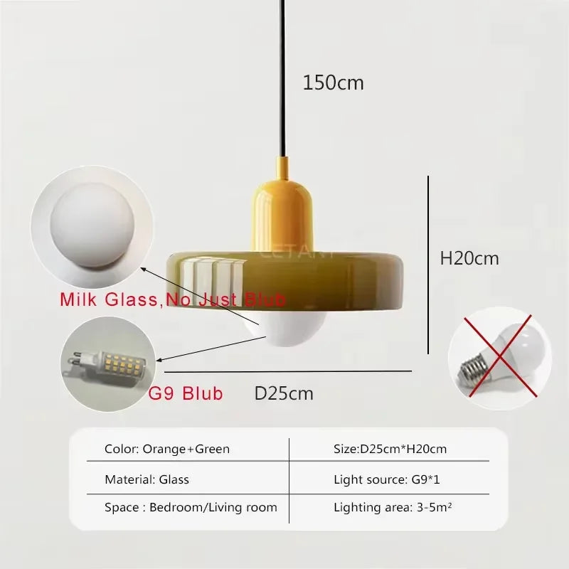 Macaron Glass Hanging Lamp