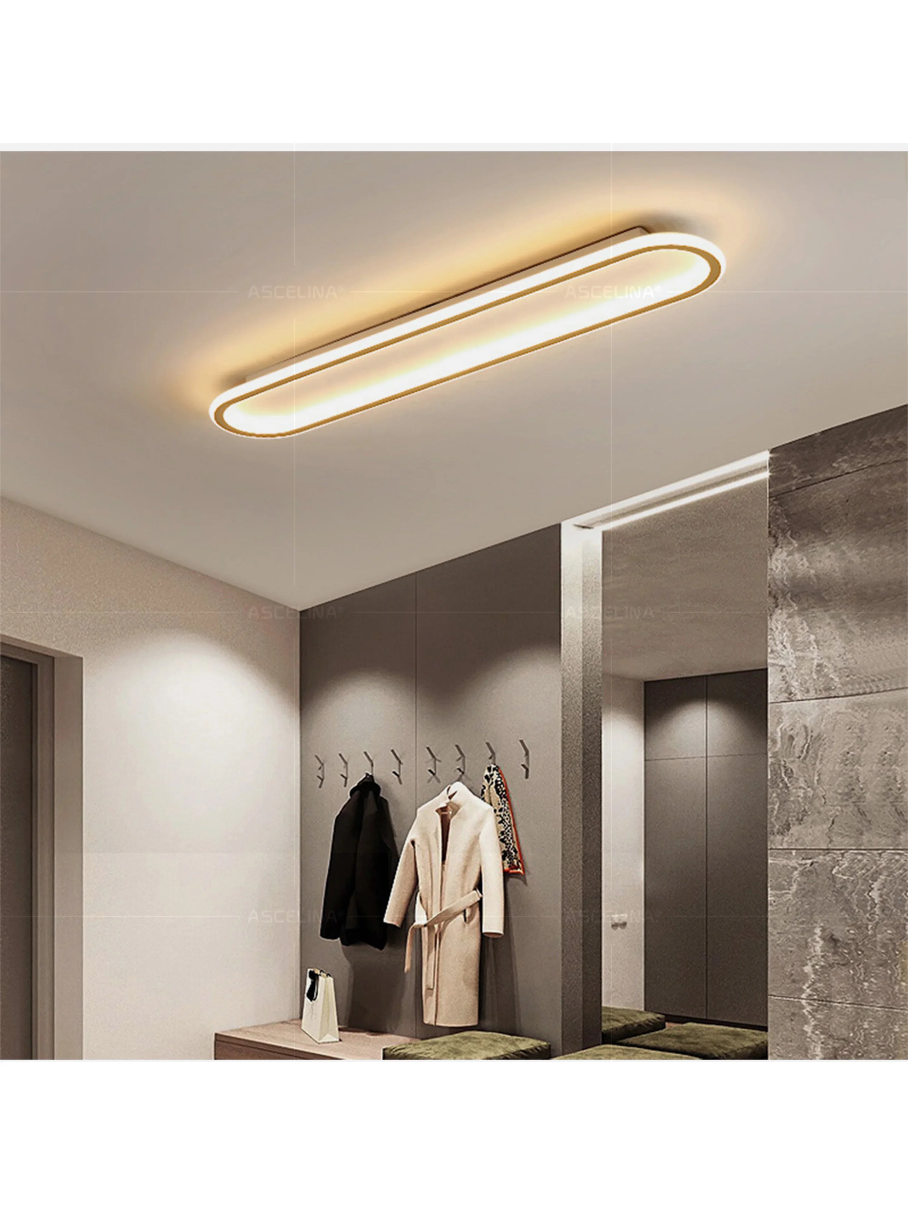 DARHYN - Modern LED Ceiling Light Oval Black
