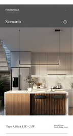 DARHYN - LED Strip Chandelier Light