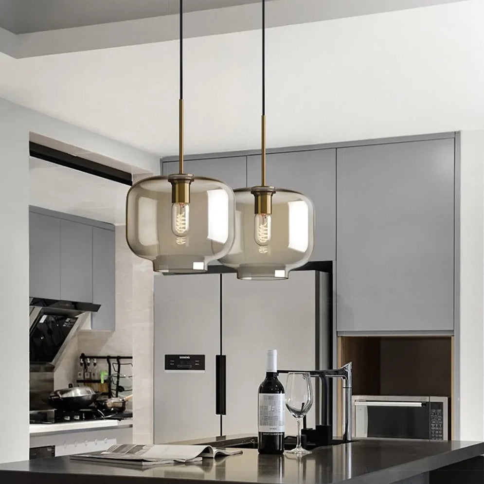 The Amber Horizon Glass Pendant Series