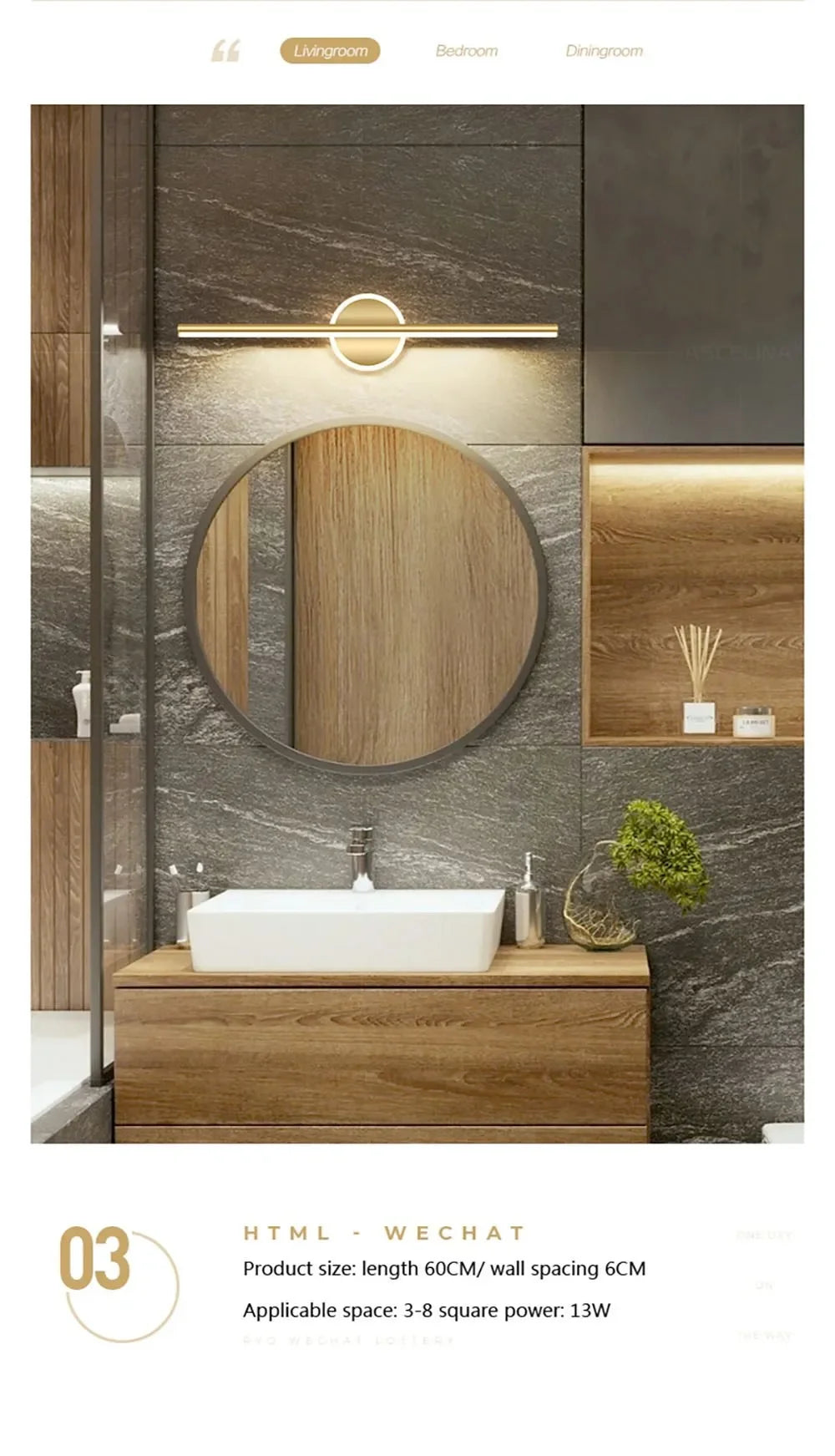 DARHYN - LED Mirror Lamp