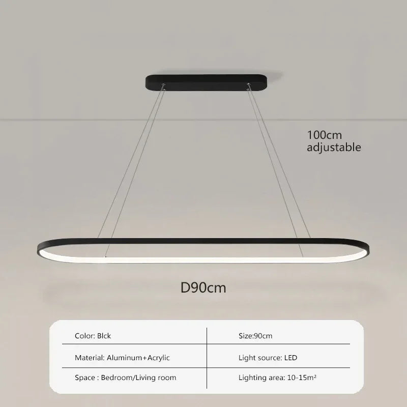 DARHYN - Modern LED Oval Overhead Pendant Light